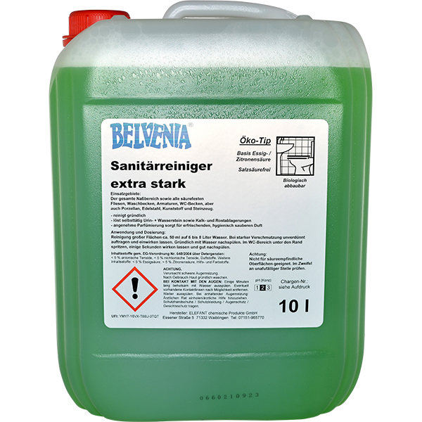 BELVENIA-Sanitärreiniger extra stark 10 Liter Kanister