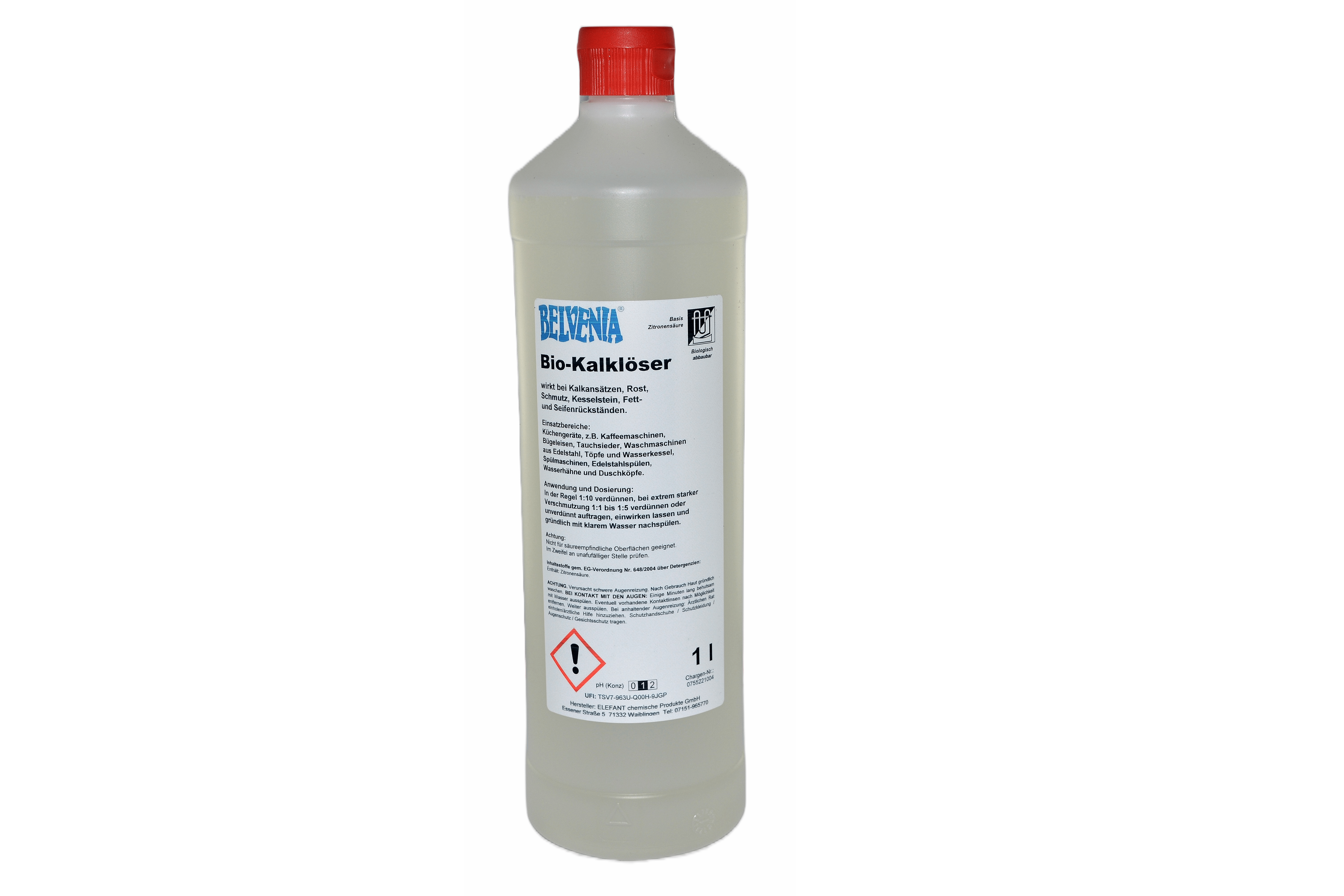 BELVENIA-Bio-Kalklöser 1000 ml Flasche