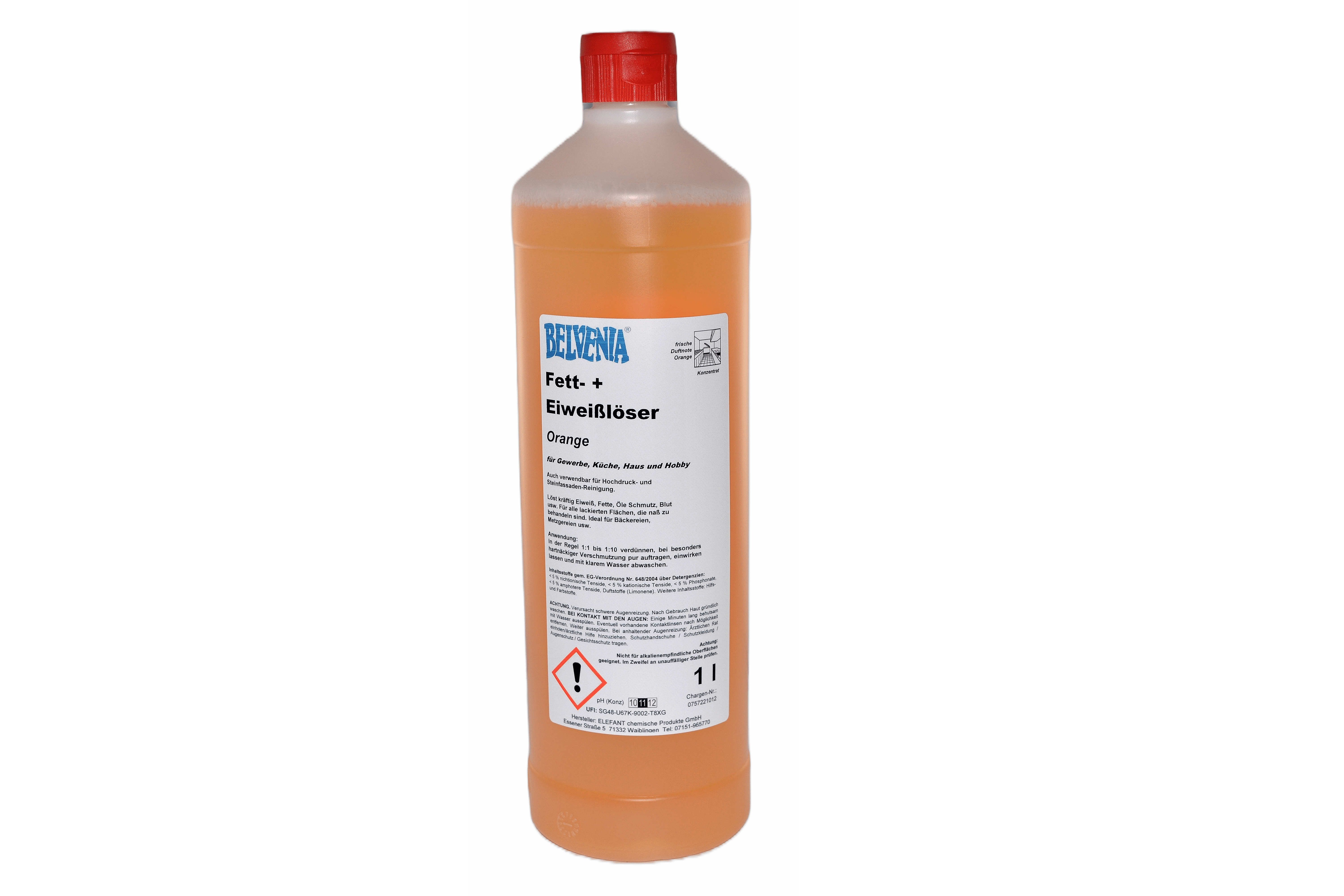 BELVENIA-Fett & Eiweisslöser orange 1000 ml Flasche